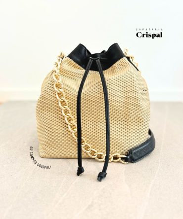 MALA BENEDITAS M1855 BUCKET GRANDE DOURADO