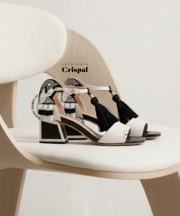 SANDÁLIA EXÉ LUISA 210 WHITE BLACK