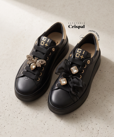 TÉNIS GIO+ OLIVA 130 BLACK